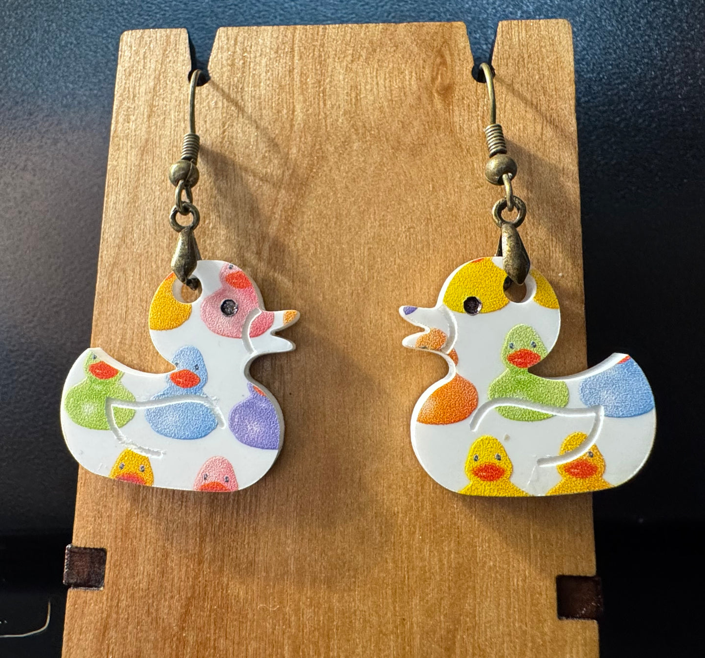 Rubber Duck Acrylic Earrings -Sm