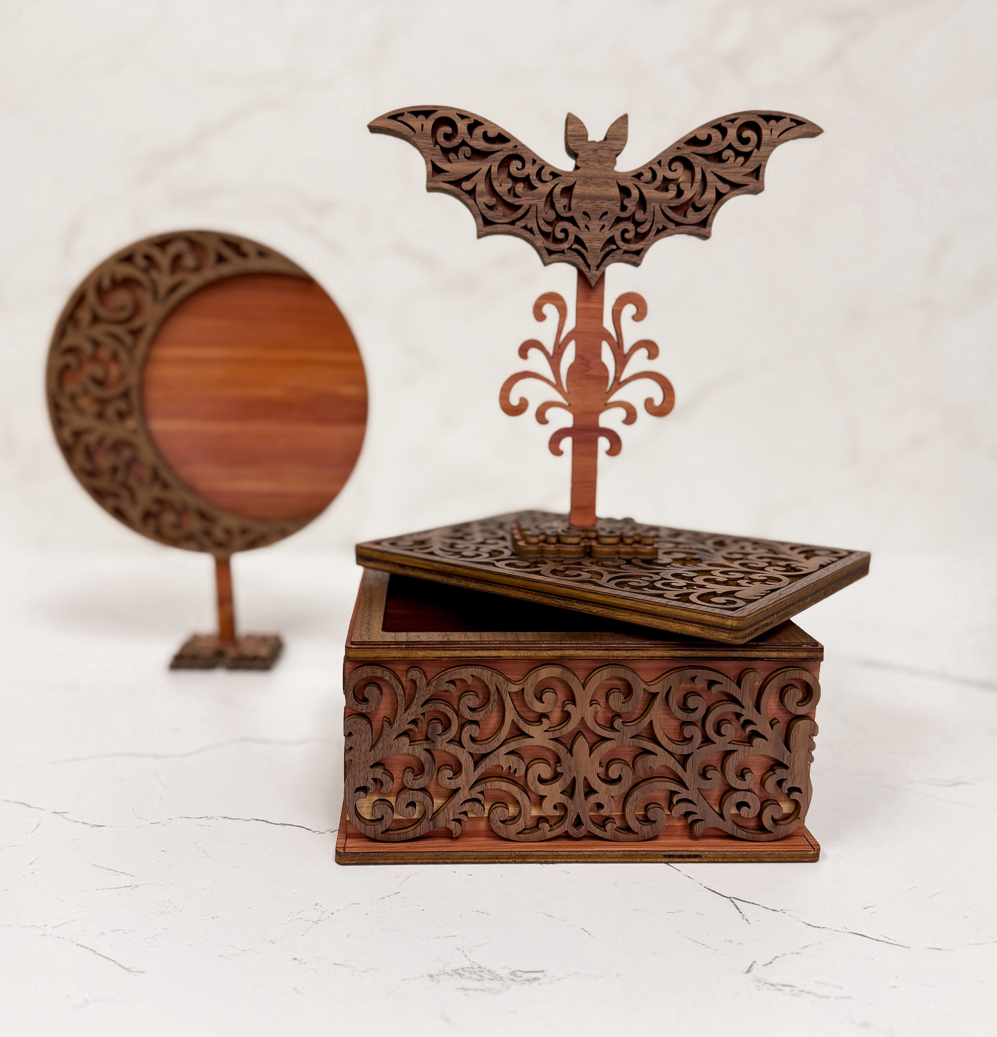 Wooden Filigree Box -Decor / Gift