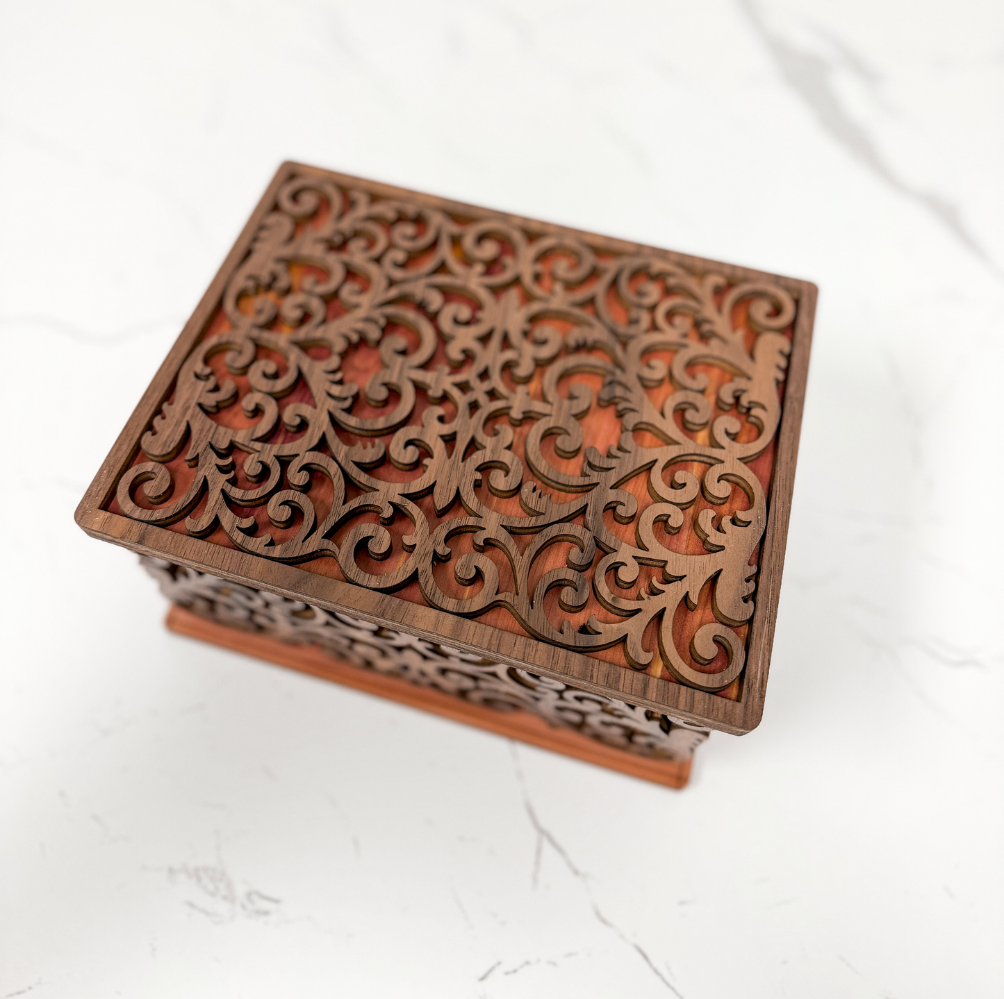 Wooden Filigree Box -Decor / Gift