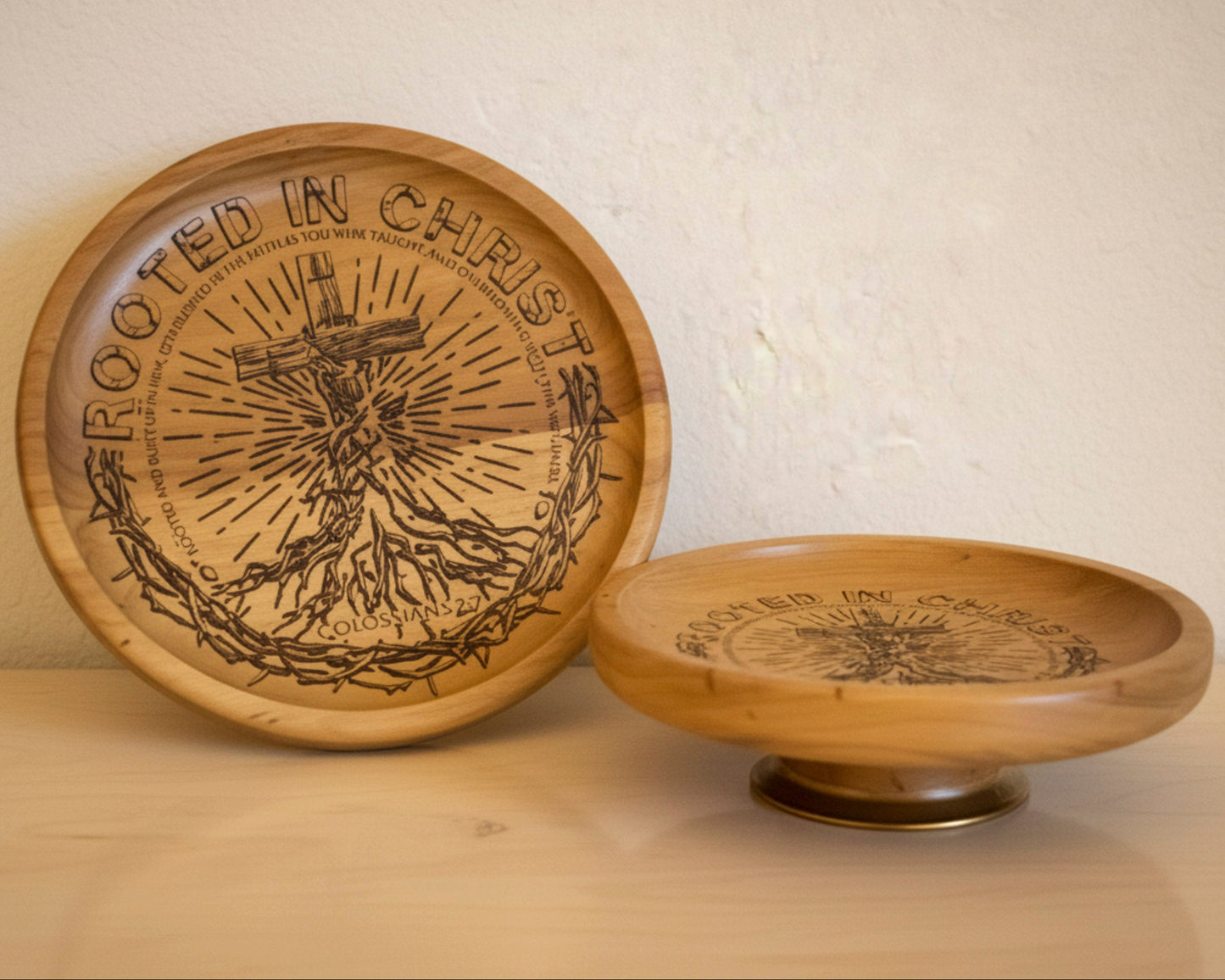 Decorative plate engraved