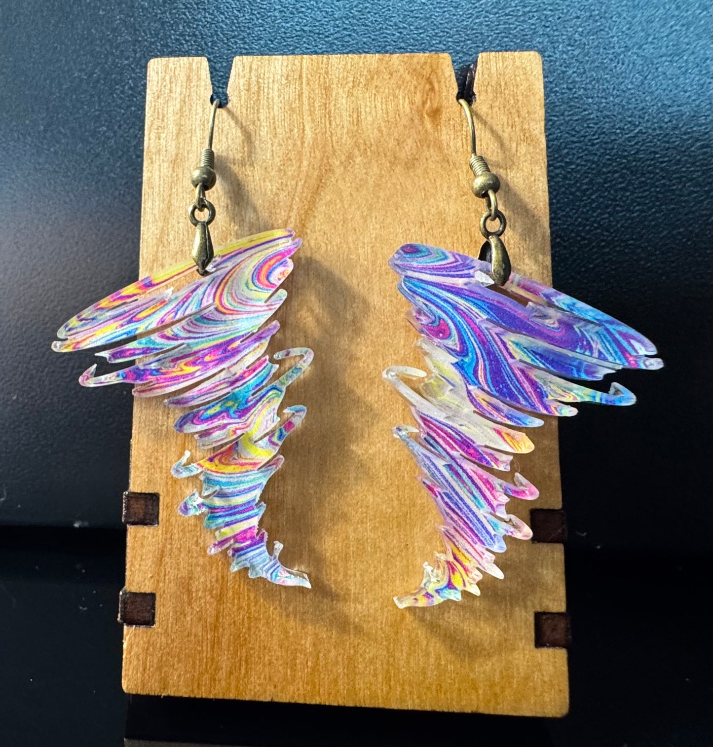 Tornado Swirl Acrylic Earrings