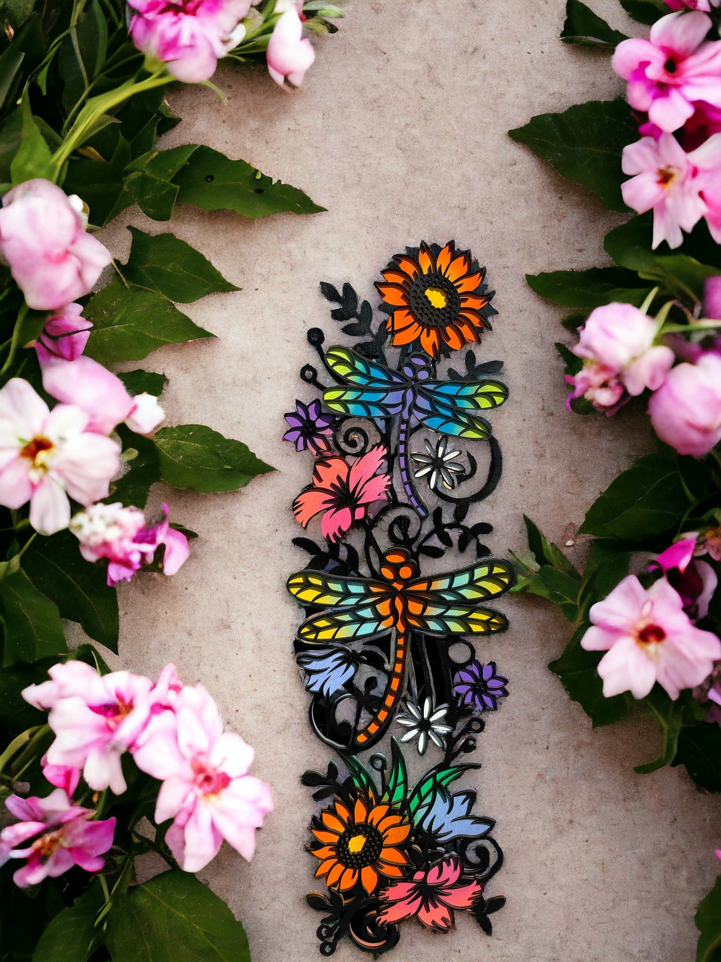 Hanger- Door/Wall -Dueling Dragonflies Wall Garden Decor