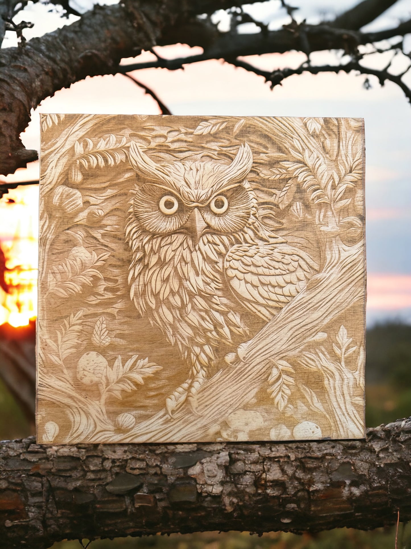 3D Illusion Engraving -Baby Owl