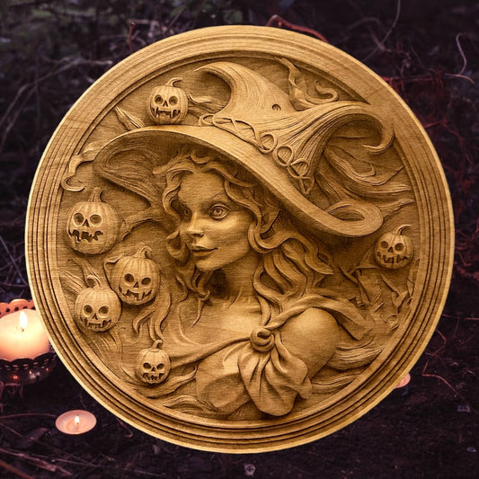 3D Illusion Engraving -Haunted Witch