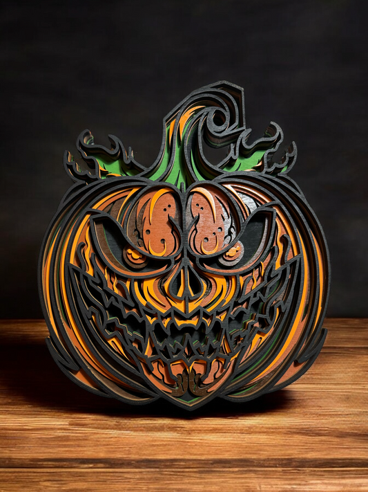 Home Decor/Gift -Spooky Pumpkin Mandala