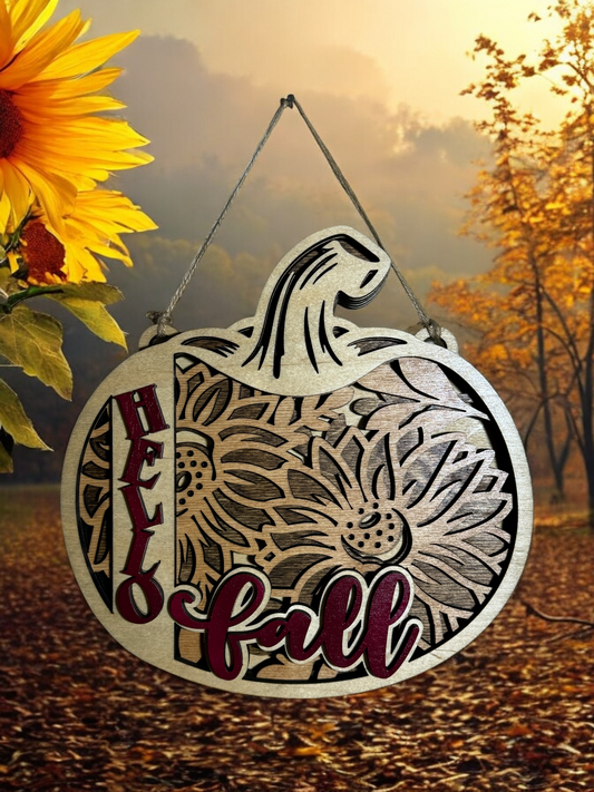 Home Decor/Gift -Hello Fall Pumpkin Mandala