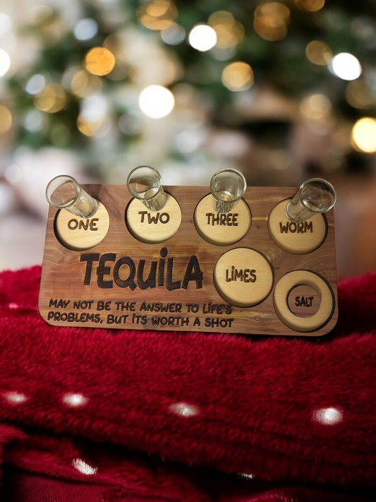 Tequila Flight Board -Home Decor/Gifts