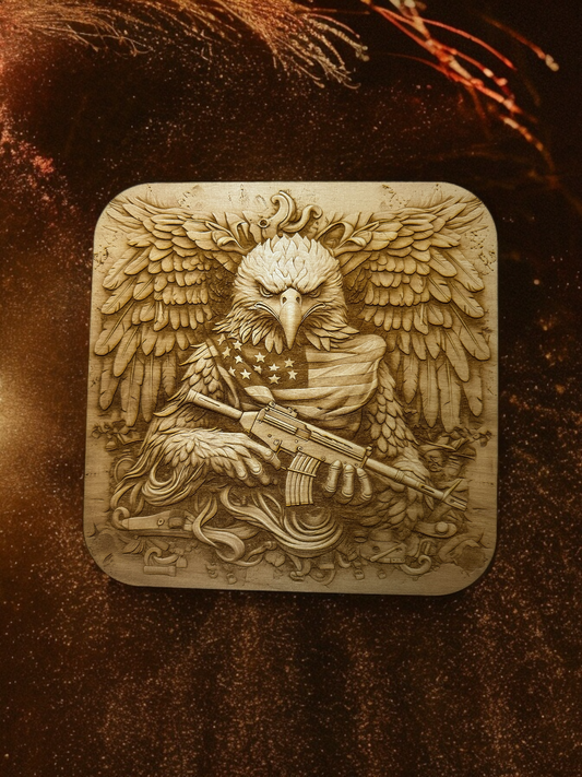 3D Illusion Engraving -Armed Eagle