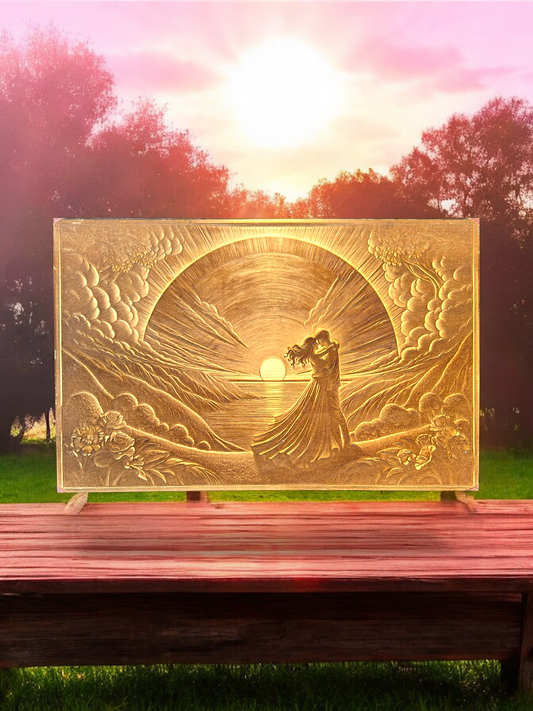 3D Illusion Engraving -Dancing at Sunset