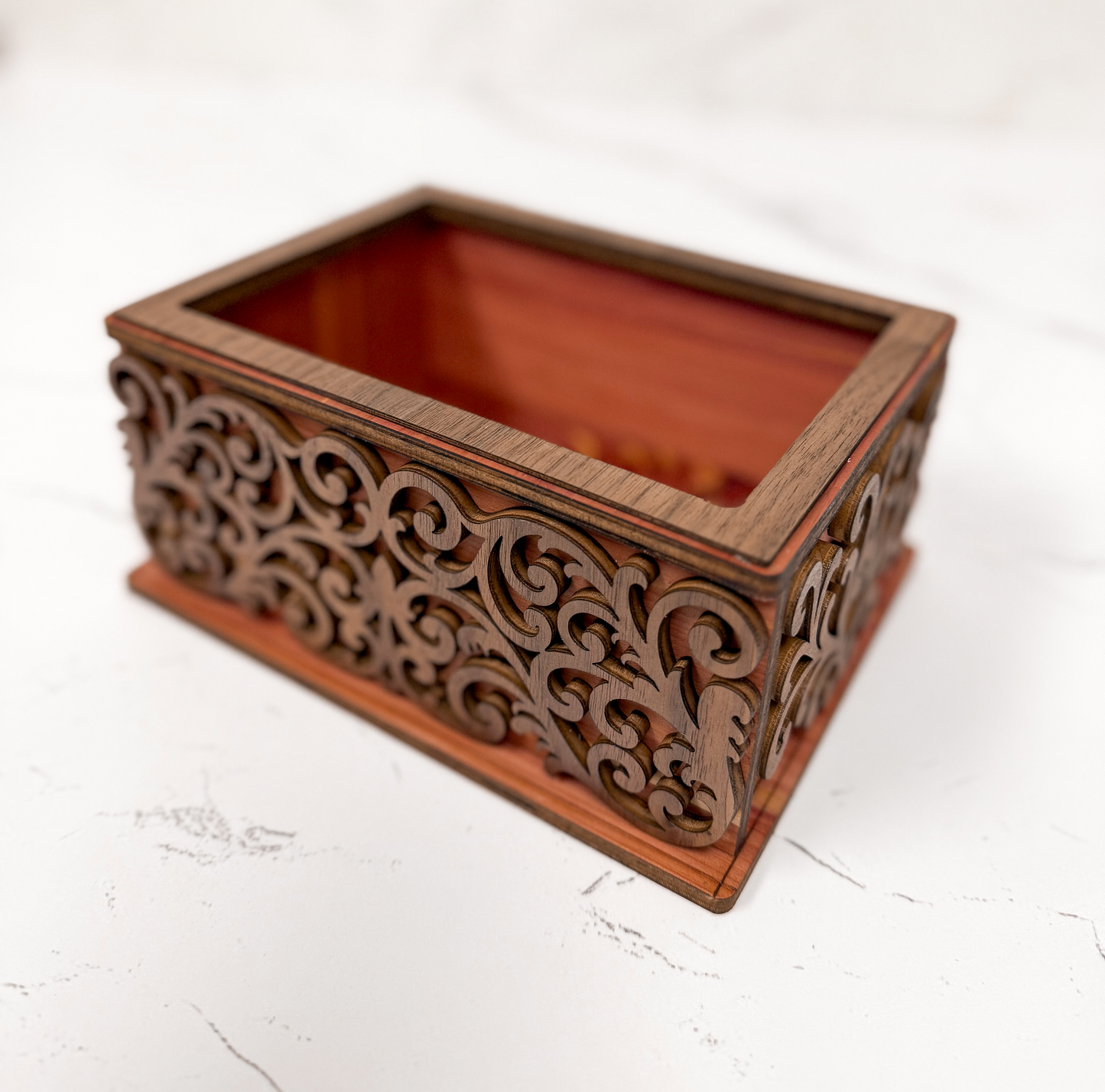 Wooden Filigree Box -Decor / Gift
