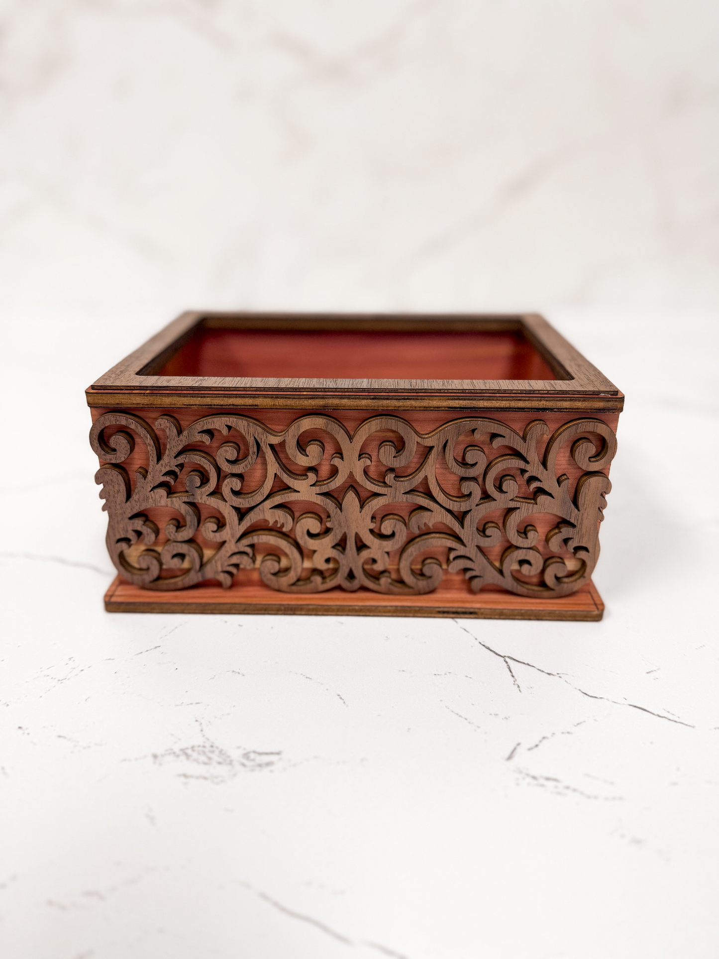 Wooden Filigree Box -Decor / Gift