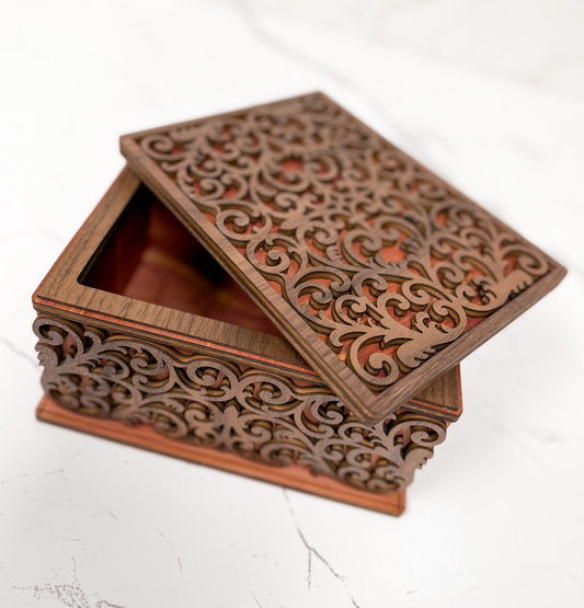 Wooden Filigree Box -Decor / Gift