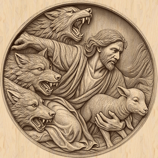 3D Illusion Engraving -Lord Is Our Shepard