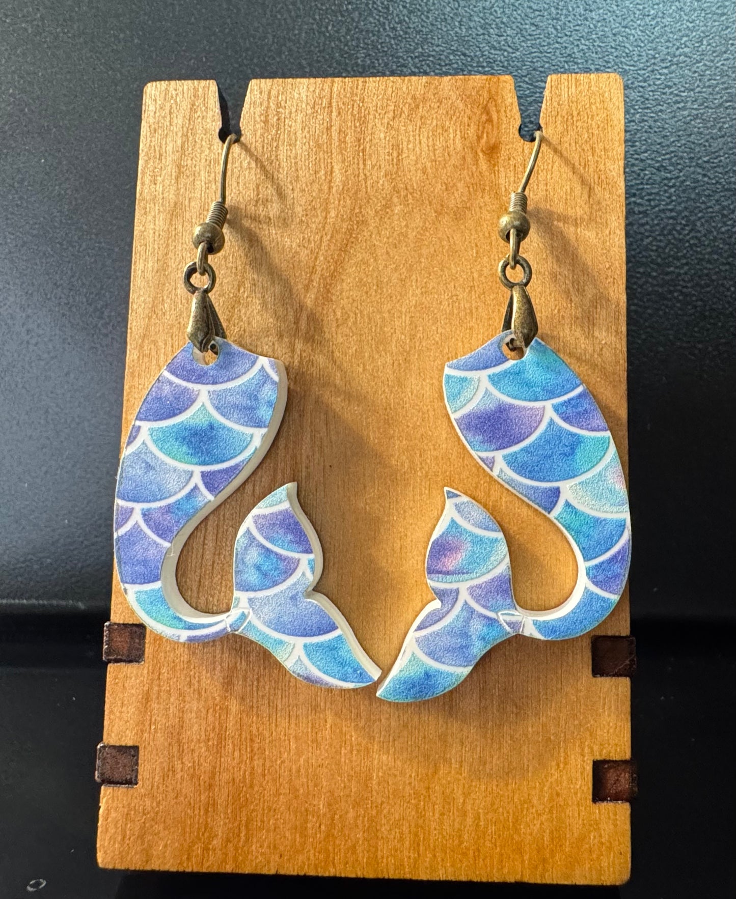 Mermaid Tail Acrylic Earrings