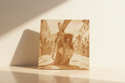 Christ Carrying Cross 3D Illusion