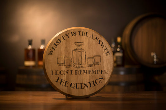 Wooden Whiskey Barrel Lid