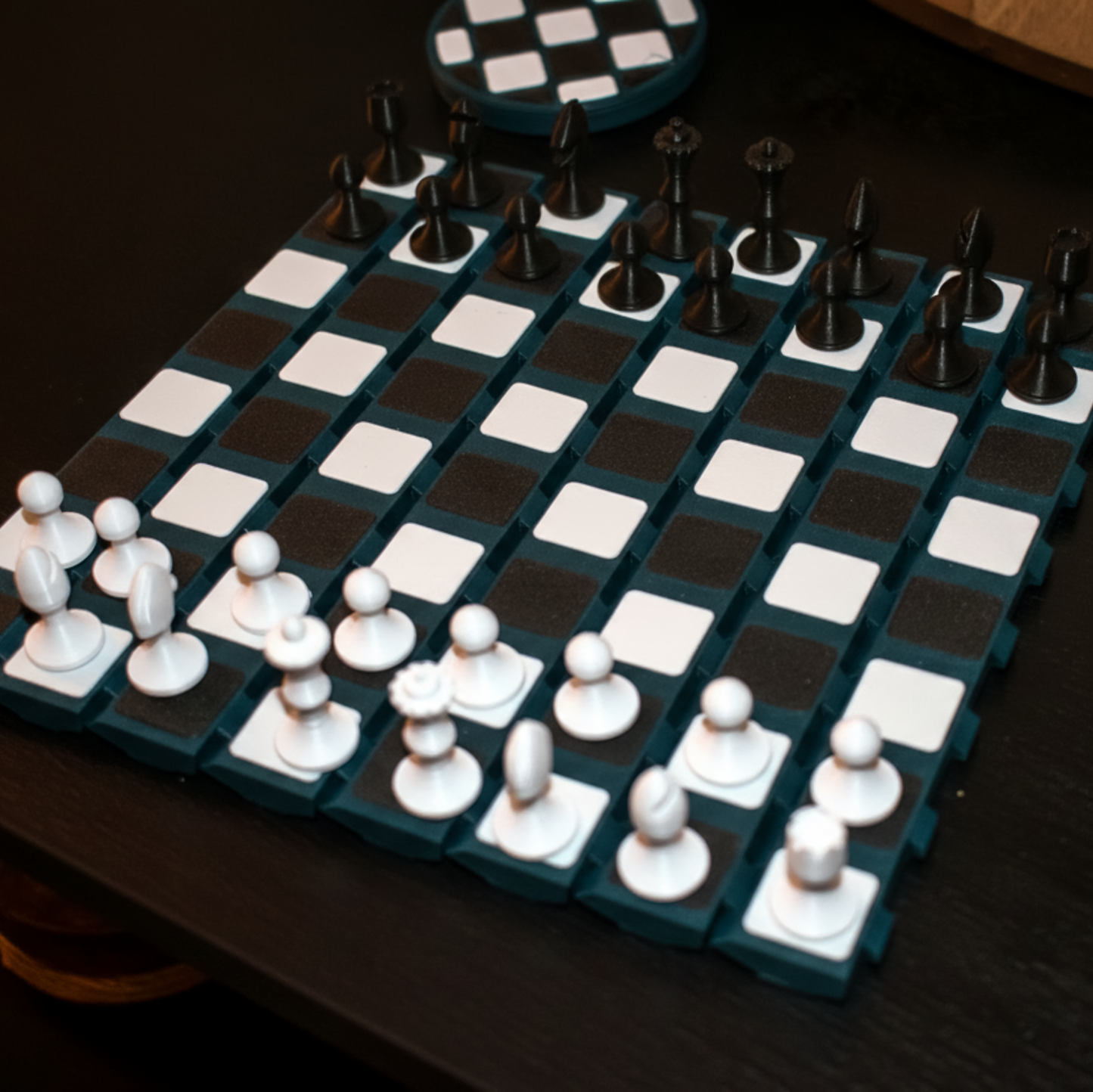 Chess, Roll-up Travel 3d printed