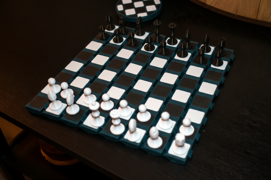 Chess, Roll-up Travel 3d printed