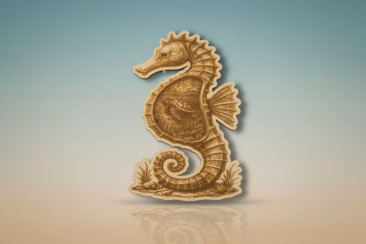Seahorse -3d Illusion Engraving
