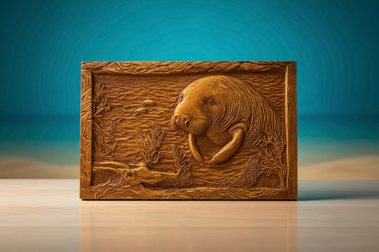 Manatee, Clappy -3D Illusion Engraving
