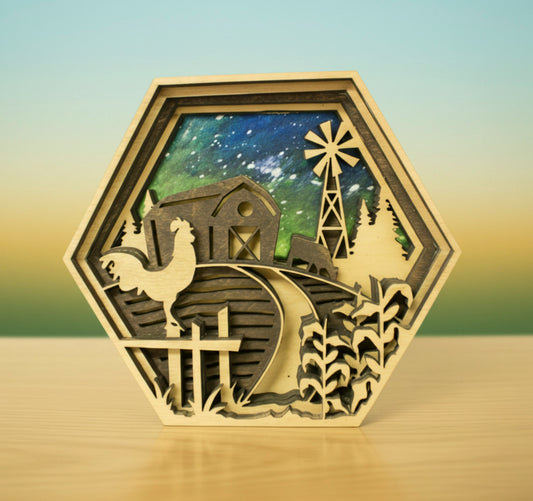 Farm Scene Suncatcher