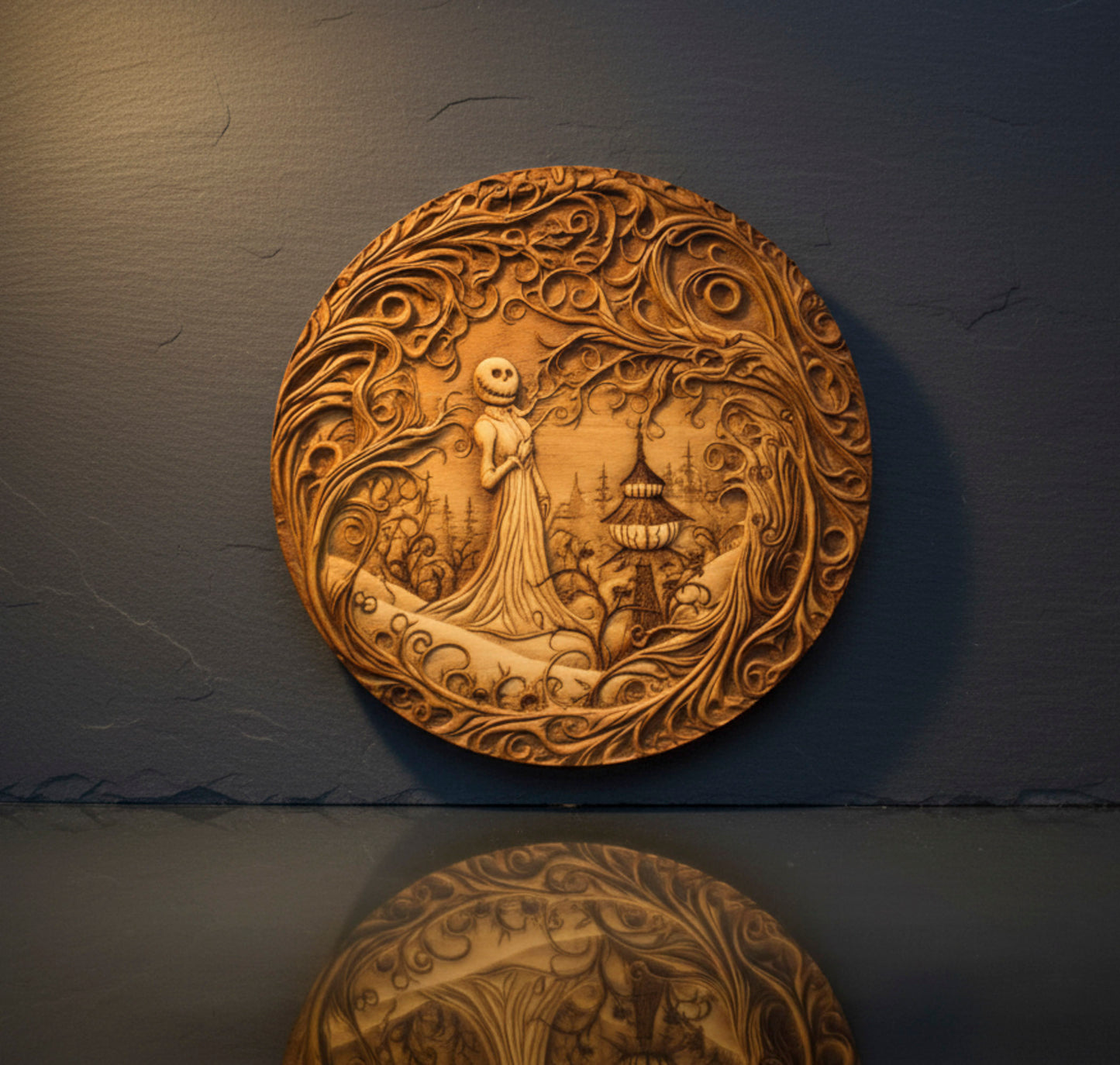 Whimsical Pumpkin King Wood Art