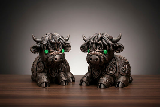 3D Printed Steampunk Highland Cow