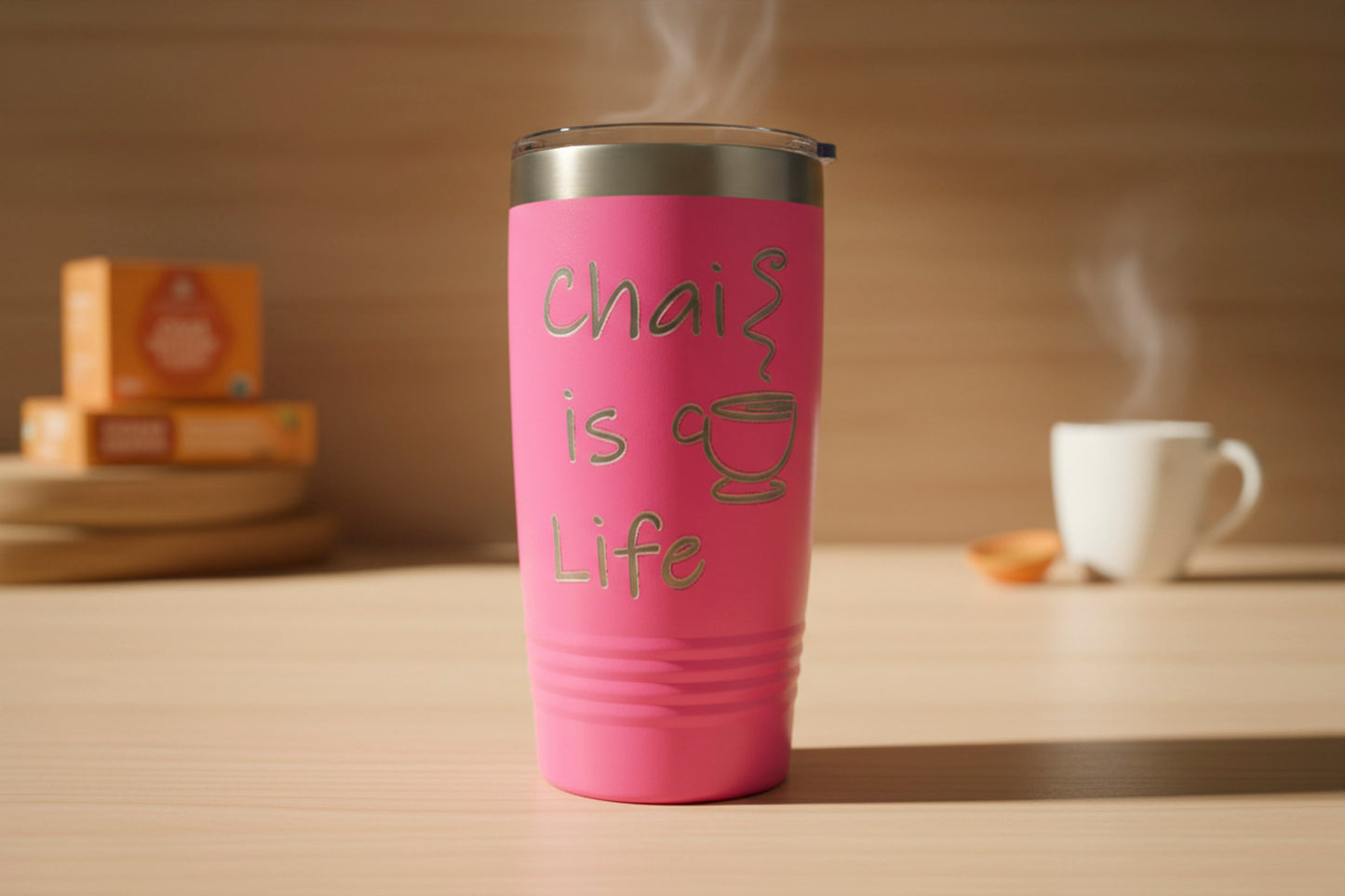 Chai is Life Laser Engraved Tumbler
