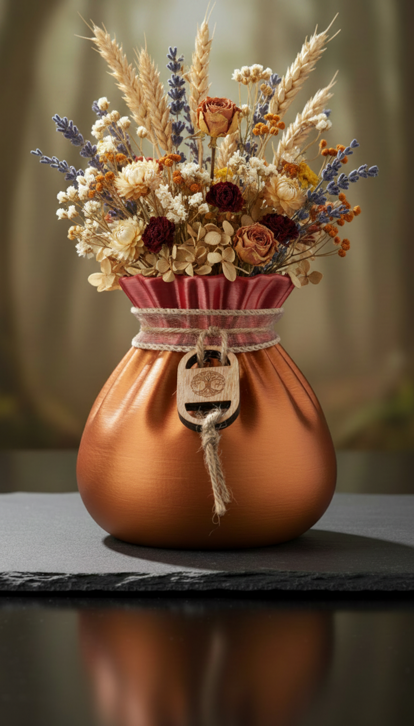 Minimalist 3D Printed Drawstring Pouch Vase