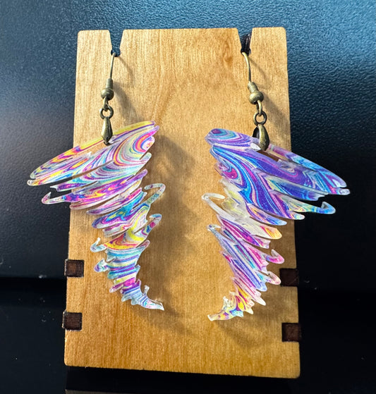 Tornado Swirl Acrylic Earrings
