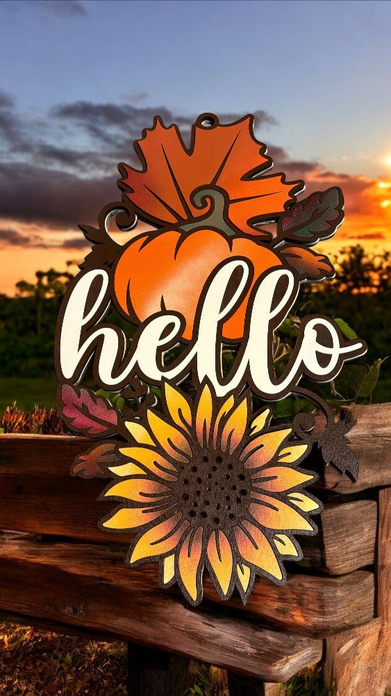 Hanger -Hello Fall Sunflower
