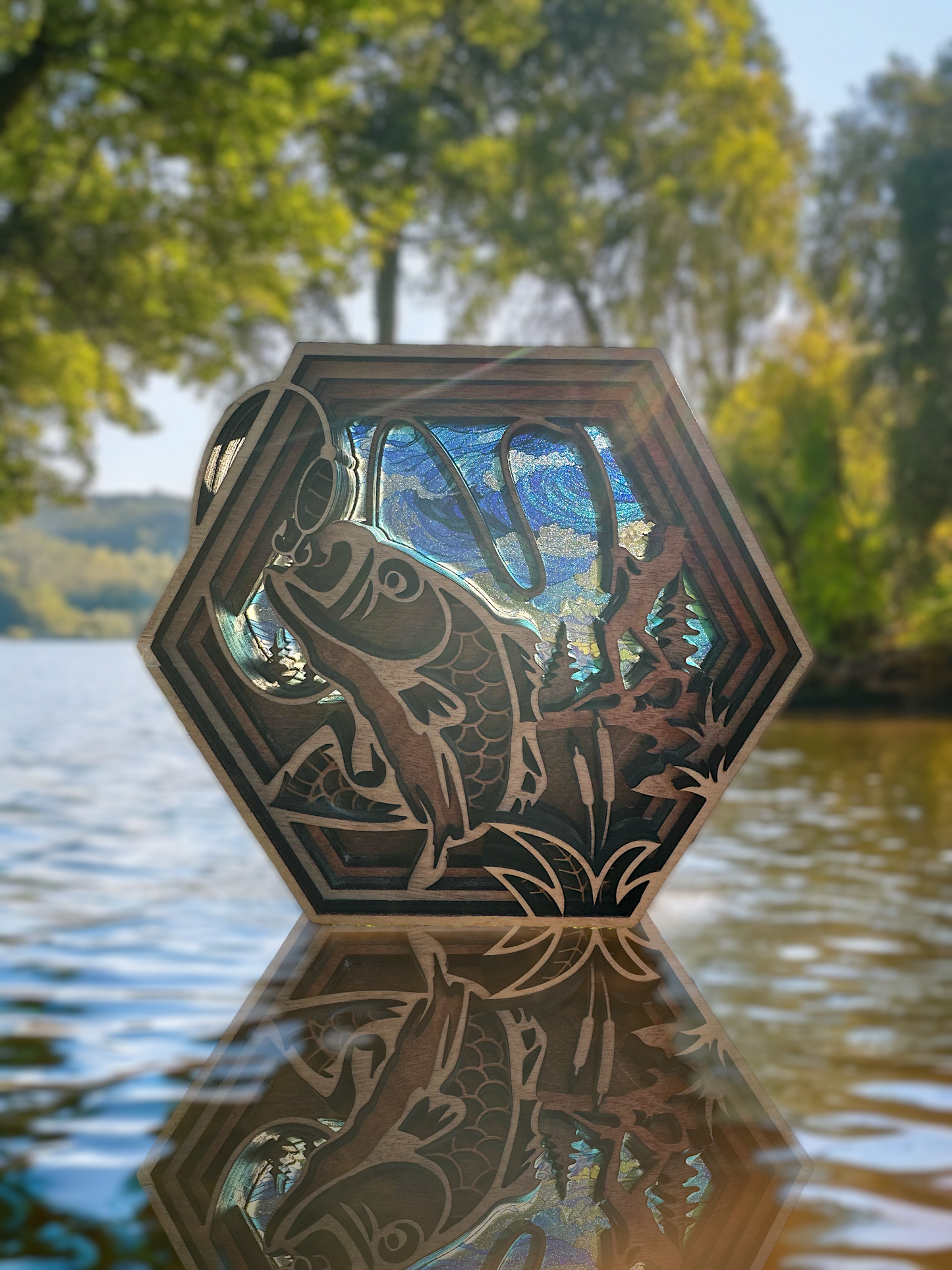 Home Decor/Gift - Fishing Shelf Suncatchers