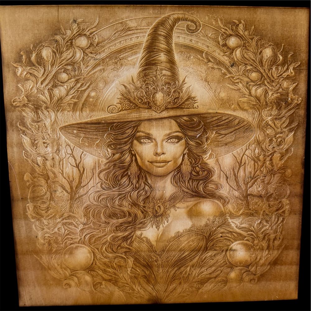 Mystical Witch 3D Illusion Engraving
