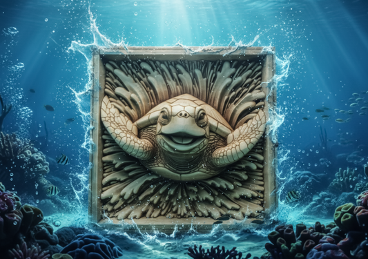 Happy Turtle 3d Illusion Engraving