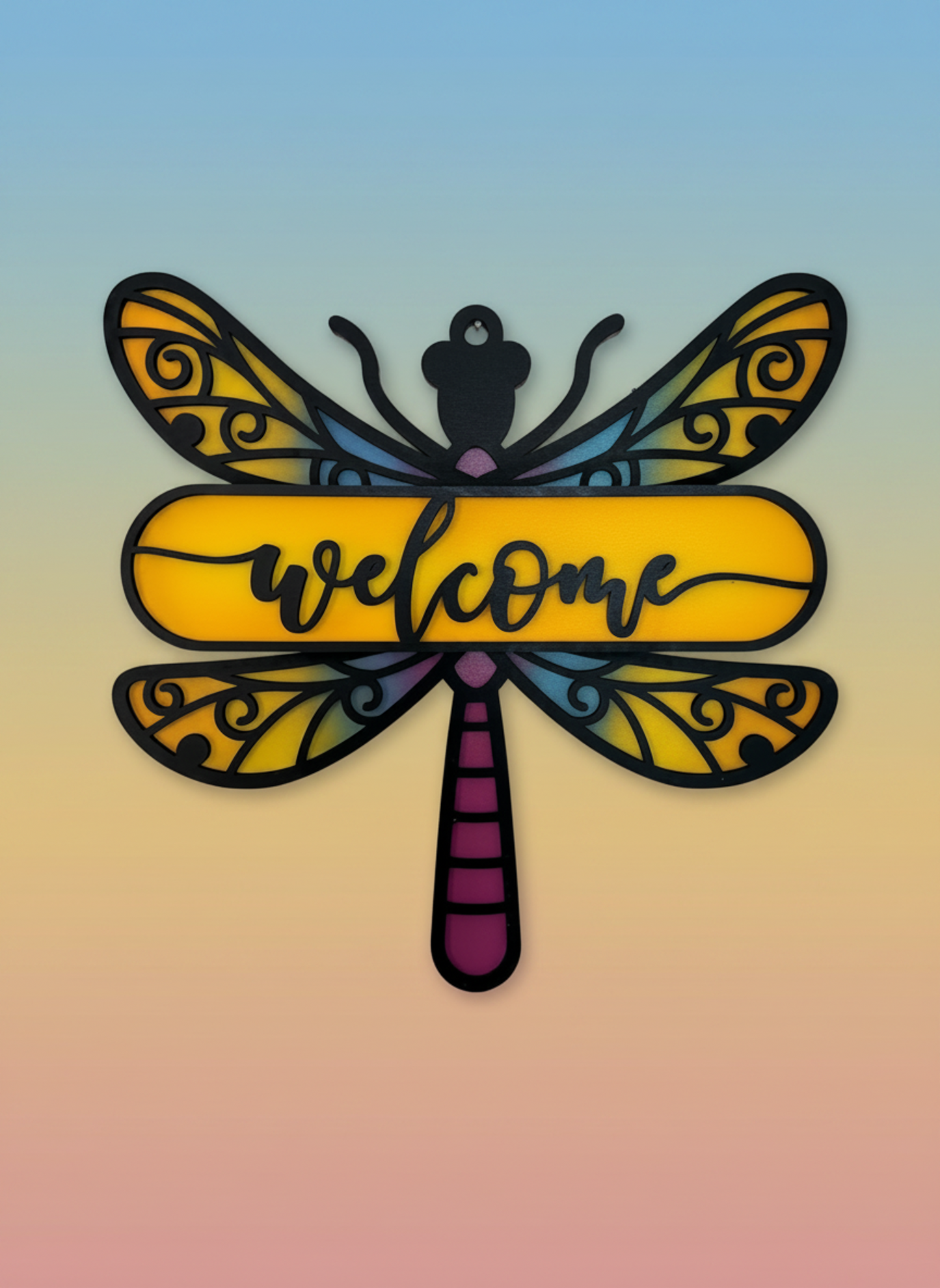 Welcome Dragonfly Hanger