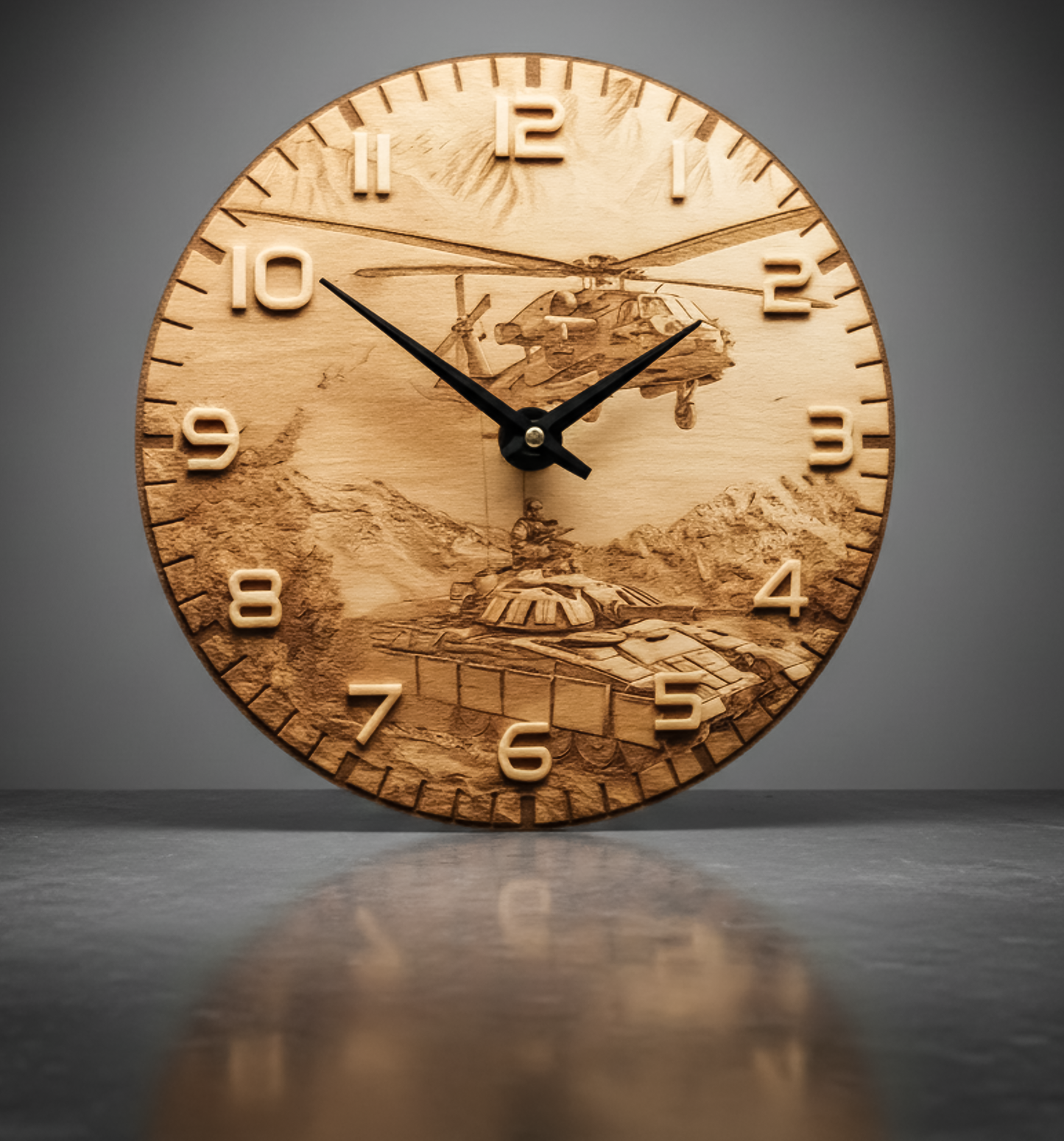 Military Clock 3D Illusition