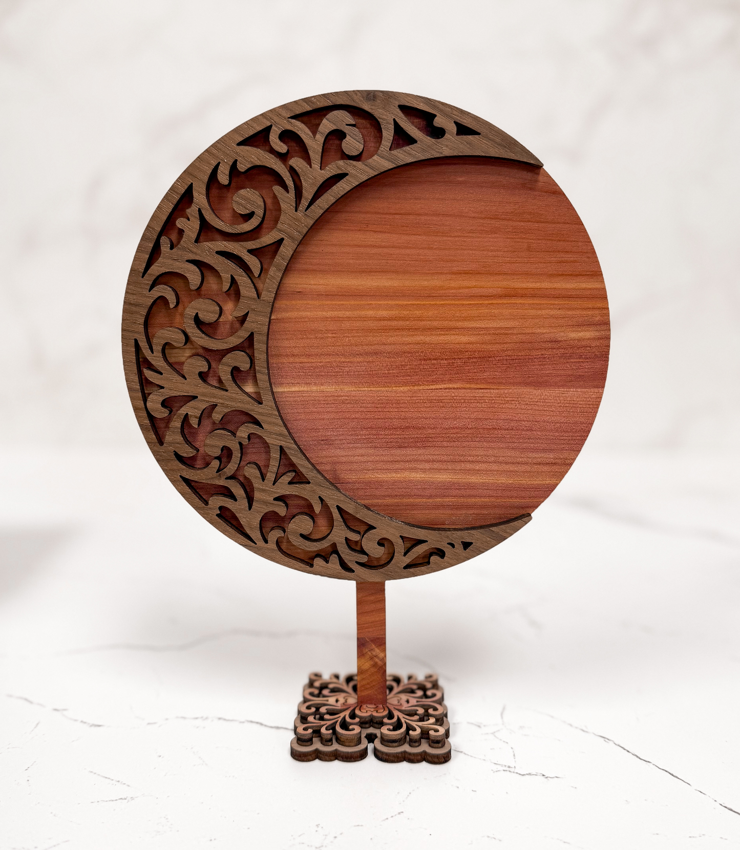 Filigree Bat & Moon Wooden Décor -Decor / Gifts