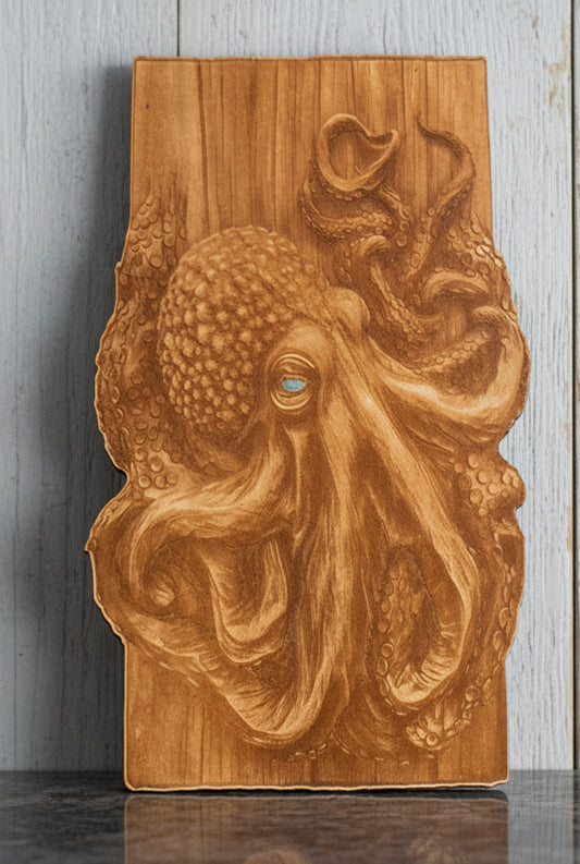 3D Illusion Engraving -Octopus