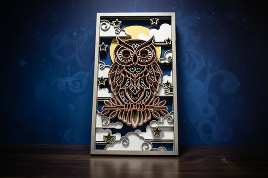 Owl Layered Wall Art