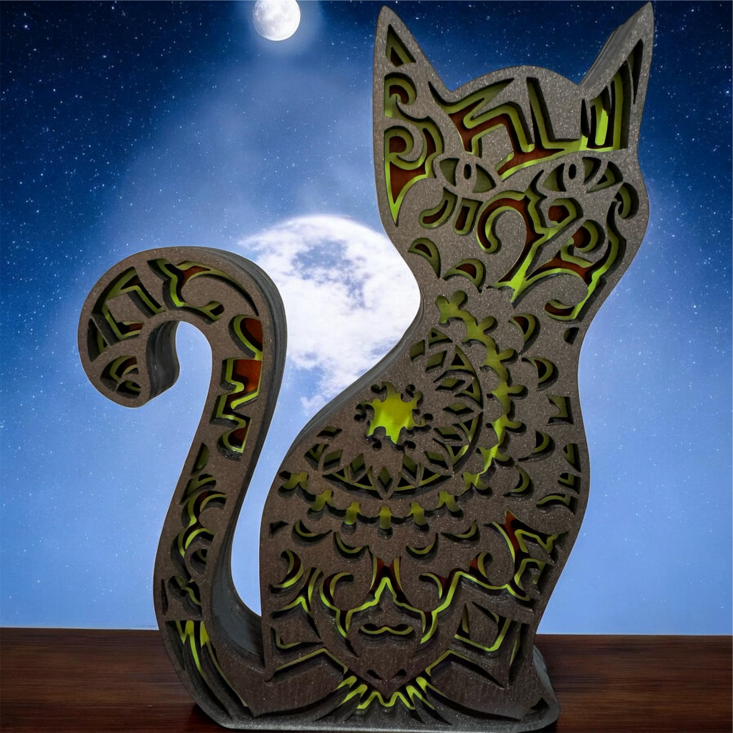 Spooky Cat Shelf Sitter