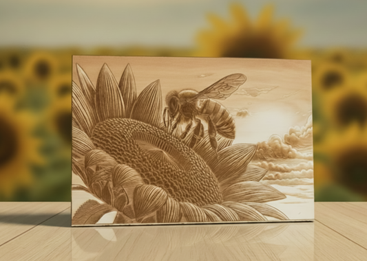 Sunflower & Bee 3D Illusion