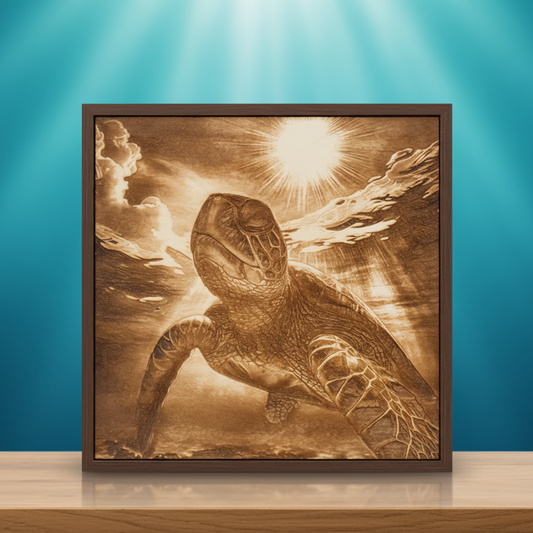 Sunning Turtle 3D Illusion Wall Art