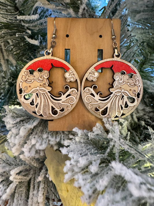 Elegant Santa Holiday Earrings